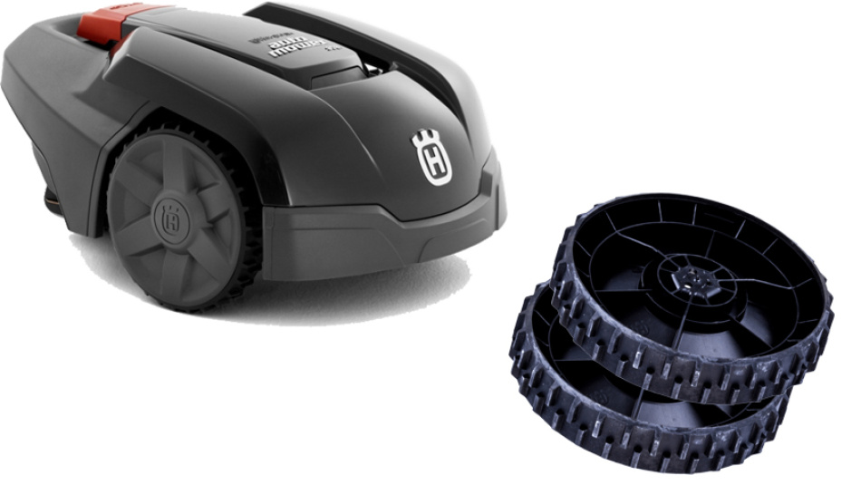 Byta drivhjul på trehjuliga Automower