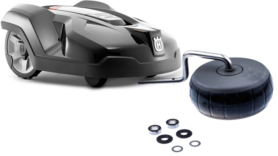 Cambiar la rueda delantera, con cojinete y eje, de los Automower 320, 330X, 420 y 430X, 440 & 450X