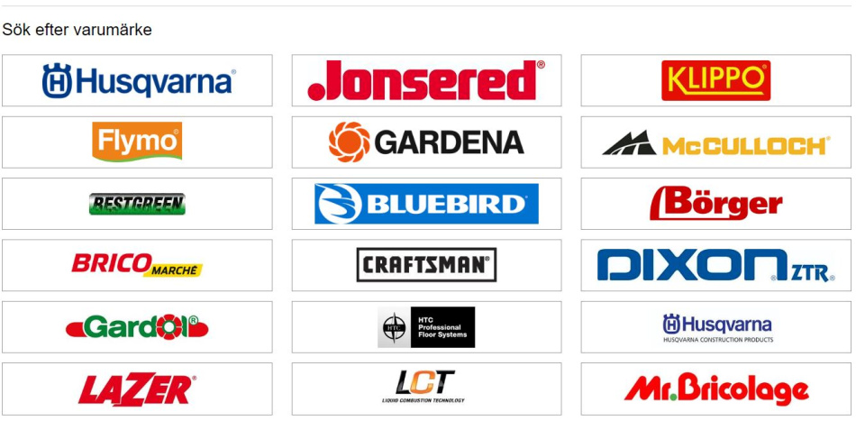 Digital reservdelskatalog från Husqvarna