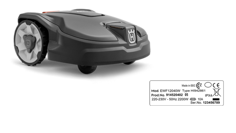 Wo finde ich die Seriennummer, die Modellbezeichnung und andere Geräteinformationen für meinen Automower®-Mäher?