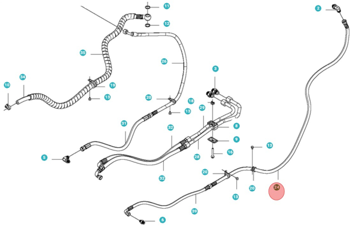 Hydraulslang, L=1460 i gruppen hos GPLSHOP (5010873-01)