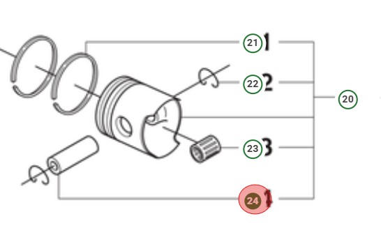 Kolvbult i gruppen  hos GPLSHOP (5032891-09)