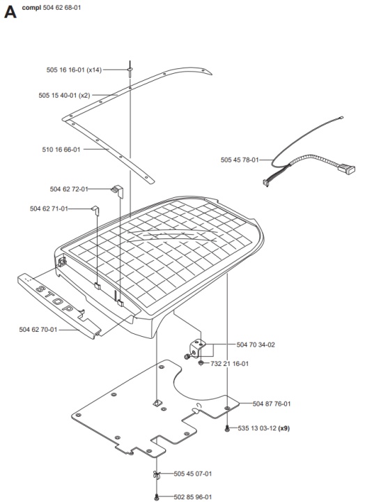 Solpanel Kompl, i gruppen Reservdelar Robotgräsklippare / Reservdelar Husqvarna Automower® Solar Hybrid / Automower Solar Hybrid - 2014 hos GPLSHOP (5046268-01)