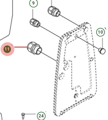 Kabelgenomföring M25X1,5 i gruppen  hos GPLSHOP (5055269-03)