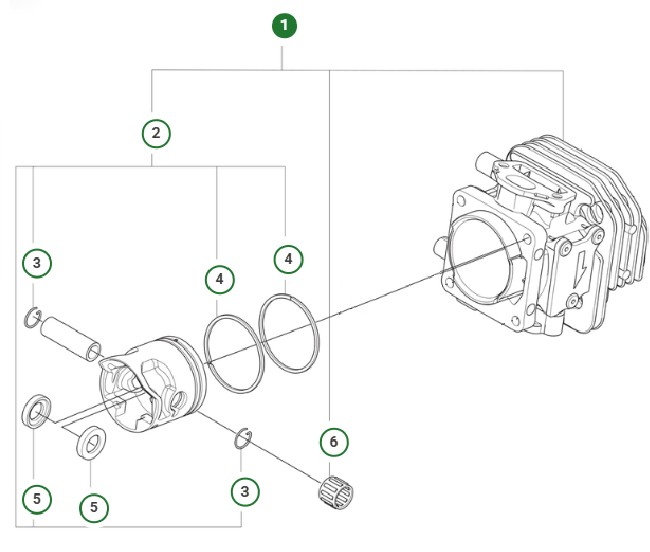 Cylinder Kit D40 Nikasil i gruppen hos GPLSHOP (5366598-02)