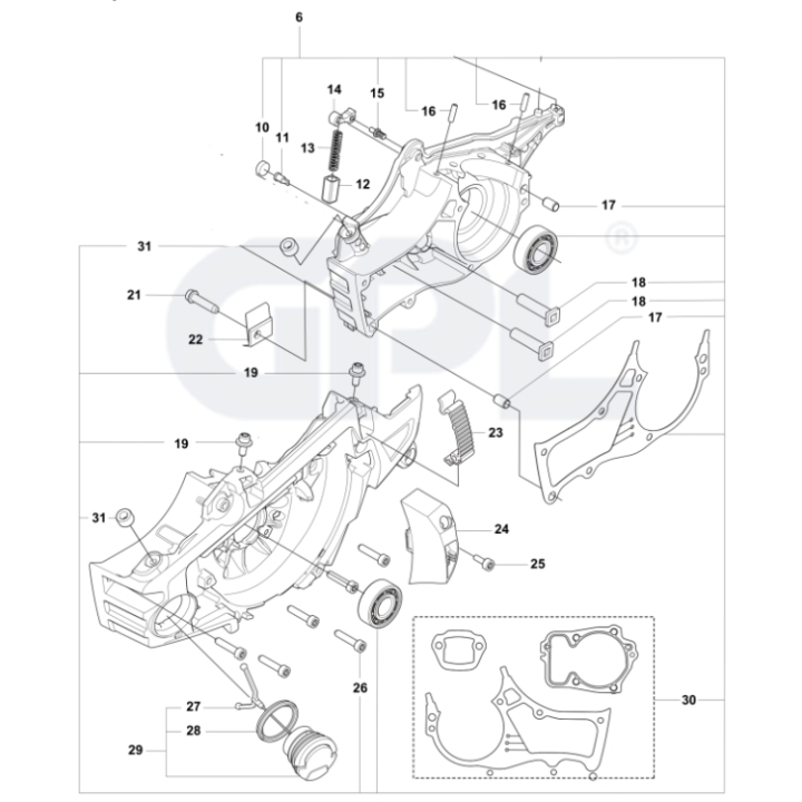 CRANKCASE KIT SMALL SMS 560MKI i gruppen  hos GPLSHOP (5368996-01)