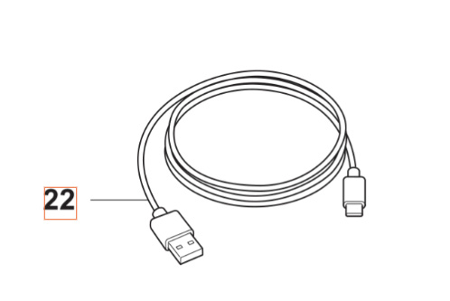 Kablage USB-C servicekabel i gruppen Reservdelar Robotgräsklippare hos GPLSHOP (5376454-01)