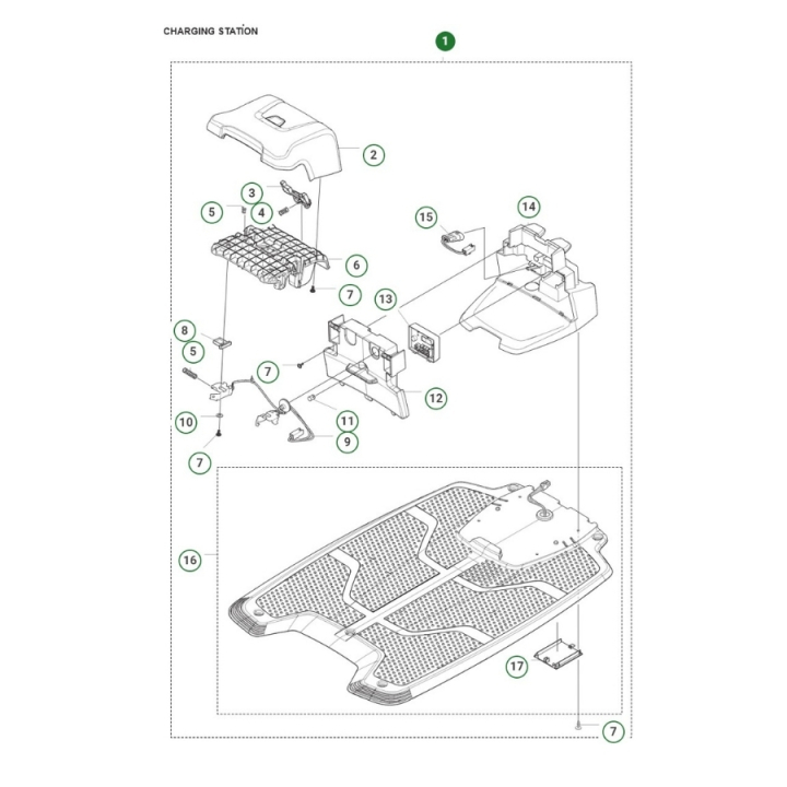 Laddstation Automower R6V, 308V, 312V i gruppen Reservdelar Robotgräsklippare / Reservdelar Husqvarna Automower® 312V hos GPLSHOP (5401597-01)
