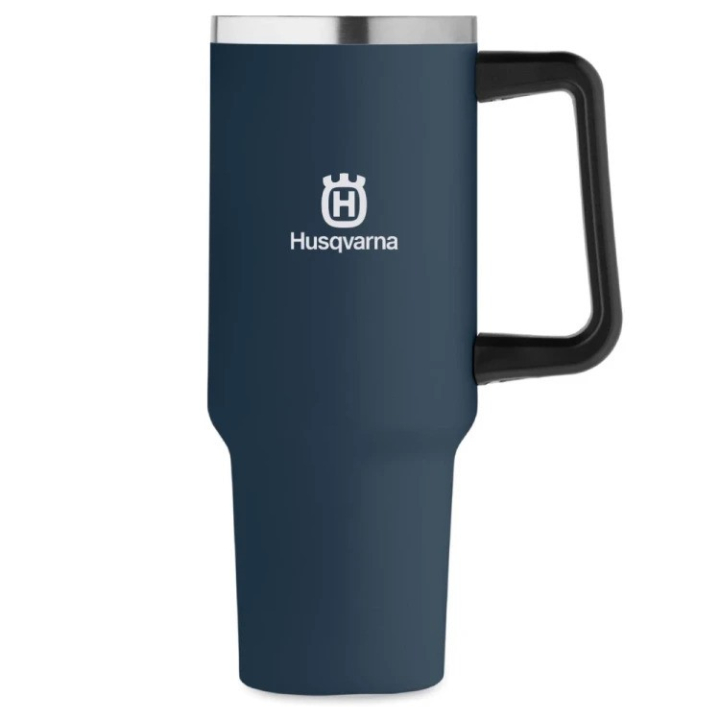 Tumblermugg Husqvarna 1.2L i gruppen Husqvarna Skog & Trädgårdsprodukter / Husqvarna Kläder / Skyddsutrustning / Arbetskläder / Accessoarer hos GPLSHOP (5415572-01)