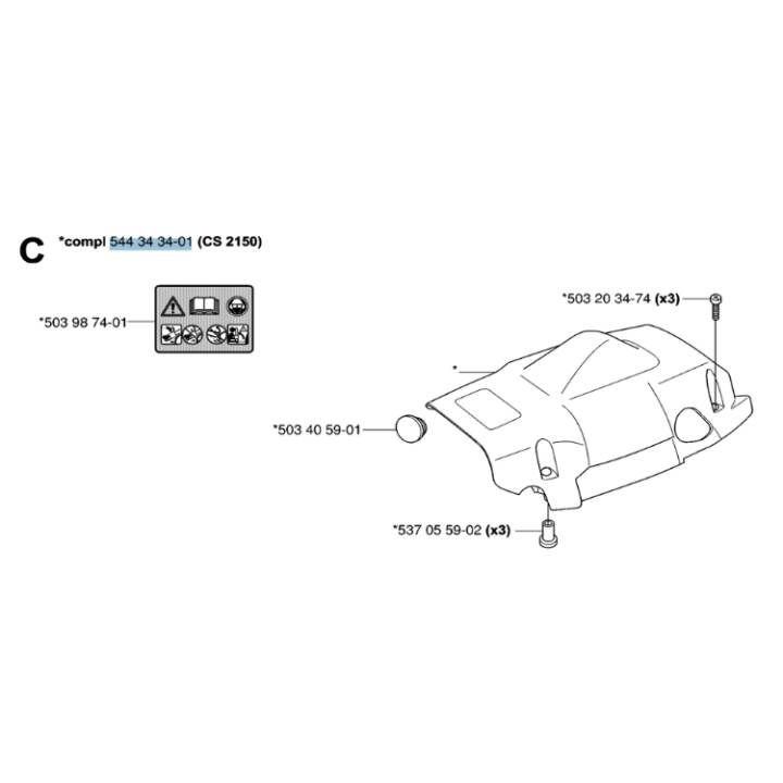Cylinderkåpa 5443434-01 i gruppen  hos GPLSHOP (5443434-01)