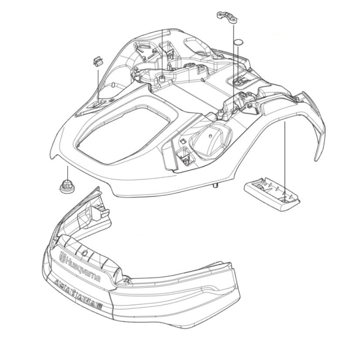 BODY KIT 300 NERA i gruppen Reservdelar Robotgräsklippare / Reservdelar Husqvarna Automower® 310E Nera / Automower 310E Nera - 2026 hos GPLSHOP (5465218-01)