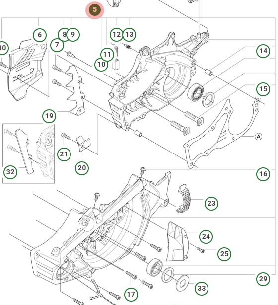 CRANKCASE ASSY 555 GREY i gruppen  hos GPLSHOP (5753802-24)
