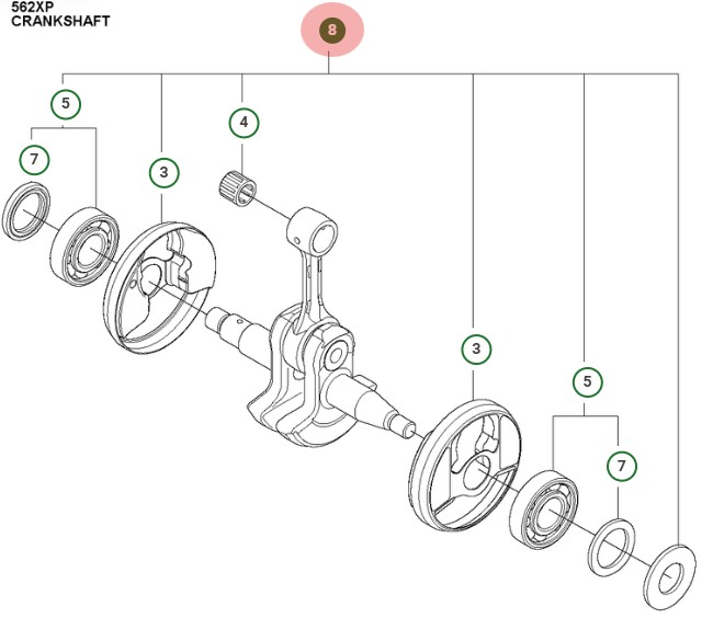 CRANKSHAFT KIT LARGE SMS i gruppen  hos GPLSHOP (5755452-22)