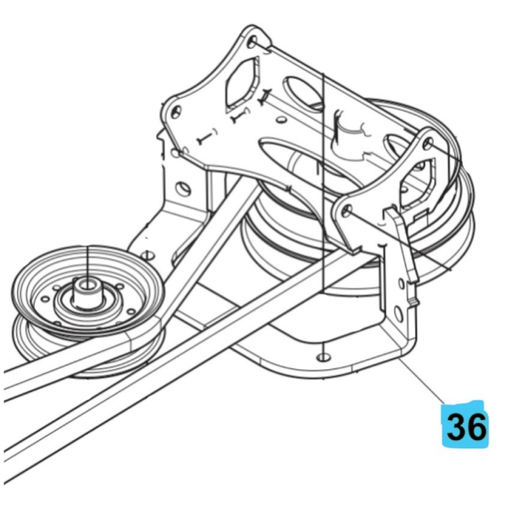 Remskiva Huqvarna Grå i gruppen Spare parts Husqvarna Rider 420 TSX AWD hos GPLSHOP (5895079-01)