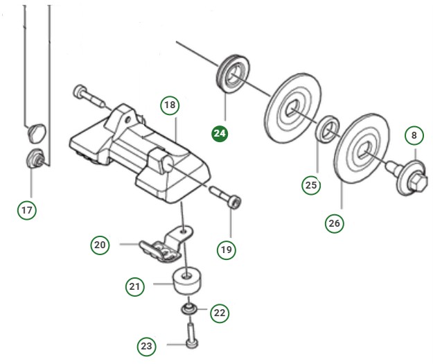 SUPPORT FLANGE BLADE SHAFT i gruppen  hos GPLSHOP (5908847-01)