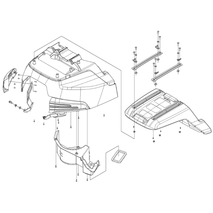 Hood Assy R420Tsx Awd i gruppen Spare parts Husqvarna Rider 420 TSX AWD hos GPLSHOP (5909009-01)