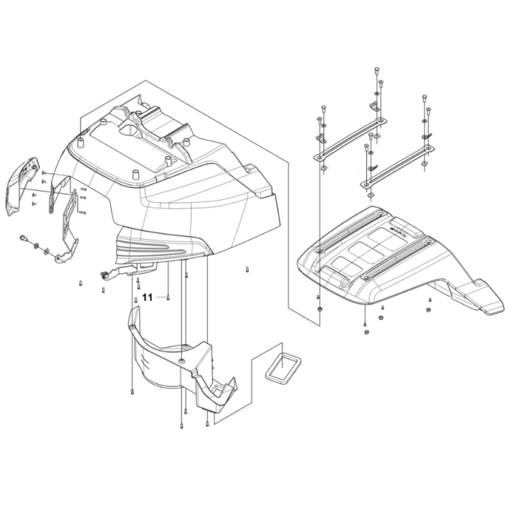 ENGINE HOOD ASSY R418TSX AWD i gruppen Reservdelar Husqvarna Rider 418 TSX AWD hos GPLSHOP (5909009-03)