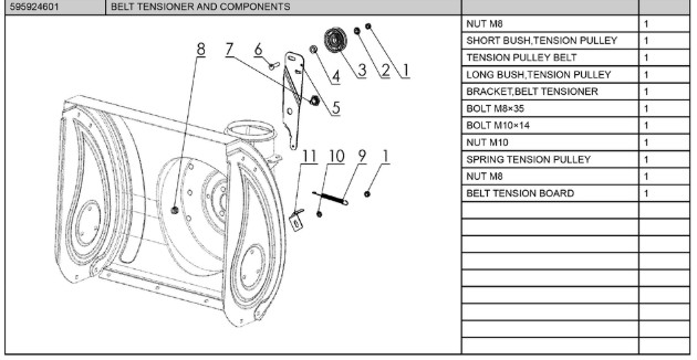 BELT TENSIONER AND COMPONENTS i gruppen  hos GPLSHOP (5959246-01)