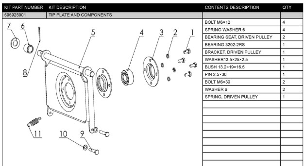 TIP PLATE AND COMPONENTS i gruppen  hos GPLSHOP (5959250-01)