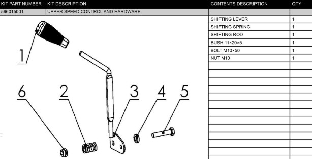 UPPER SPEED CONTROL AND HARDWA i gruppen hos GPLSHOP (5960150-01)