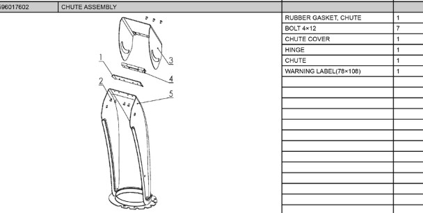 CHUTE ASSEMBLY i gruppen hos GPLSHOP (5960176-02)
