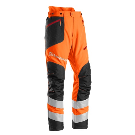 TECHNICAL Bruschcutting & Trimming Strl C48 HIGH VIZ EN20471  i gruppen Husqvarna Skog och Trädgårdsprodukter / Husqvarna Kläder / Skyddsutrustning / Skyddsbyxor hos GPLSHOP (5972462-48)