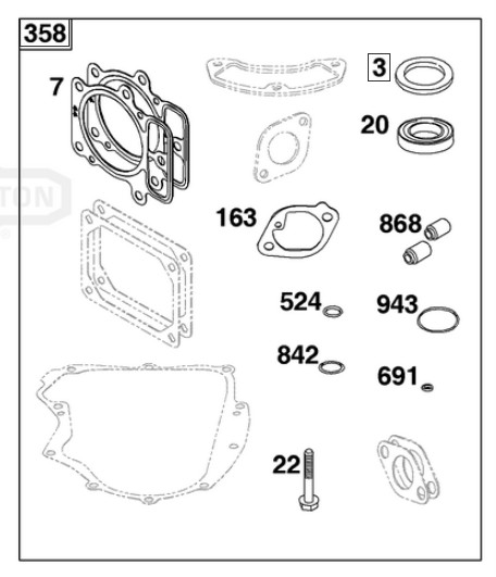 GASKET SET, ENGINE i gruppen hos GPLSHOP (84001915)