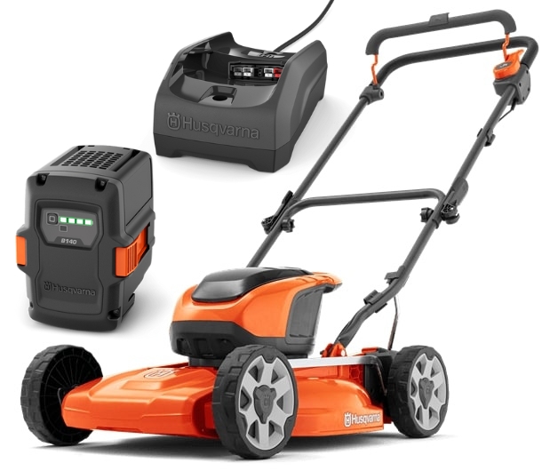 Husqvarna LB 144i batterigräsklippare med B140 och C80 i gruppen Husqvarna Skog och Trädgårdsprodukter / Husqvarna Gräsklippare / Batterigräsklippare hos GPLSHOP (9706482-02)