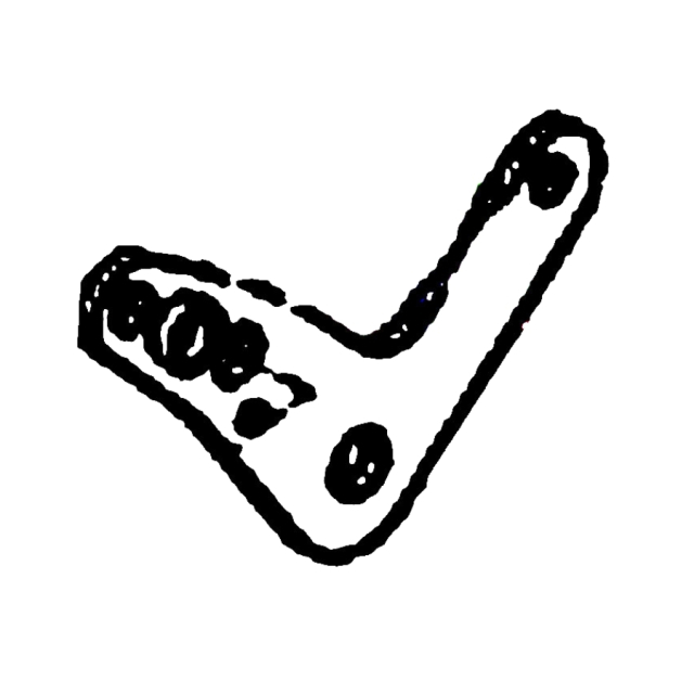 ARM BELL CRANK, REAR RIGHT, BL