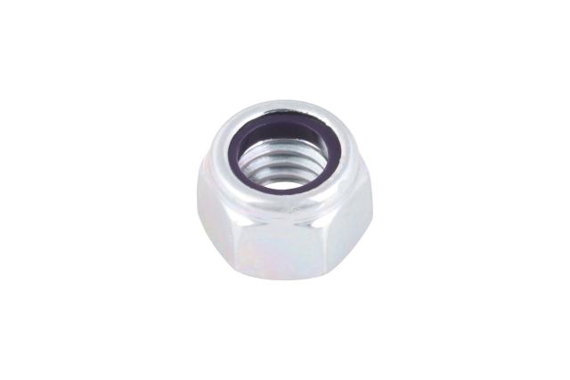 Nut 7/16-14 hex nyloc grade 5 clear zinc