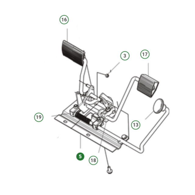 Pedalplatta kpl brake pedal assy without bend bracket