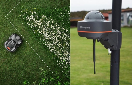 Robotgräsklippare utan slinga med virtuella gränser