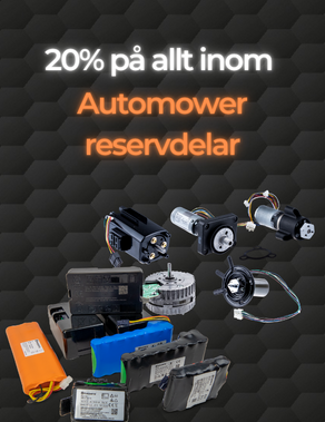 20% på allt inom reservdelar till Automower
