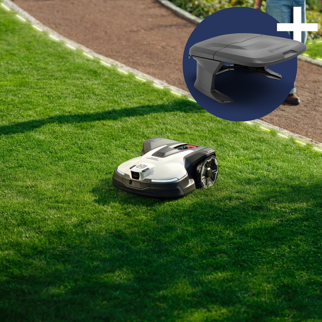 Garage på köpet till utvalda Automower robotgräsklippare t.o.m 20/5