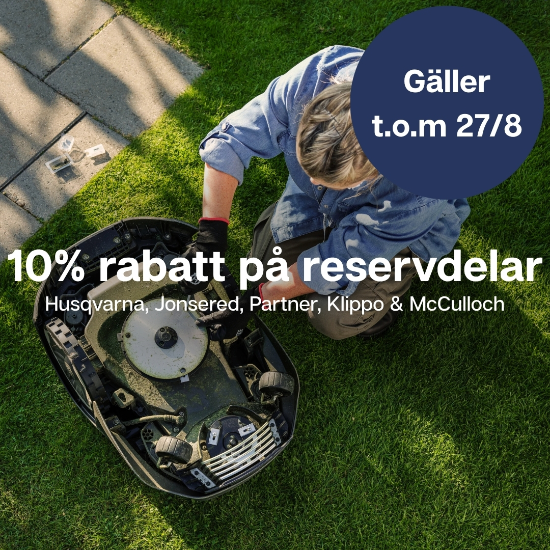 Upp till 10% på reservdelar till och med 27/8