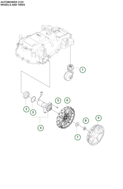 Sprängskiss Husqvarna Automower 312V