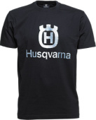 Husqvarna T-Shirt, marinblå - stor logotype