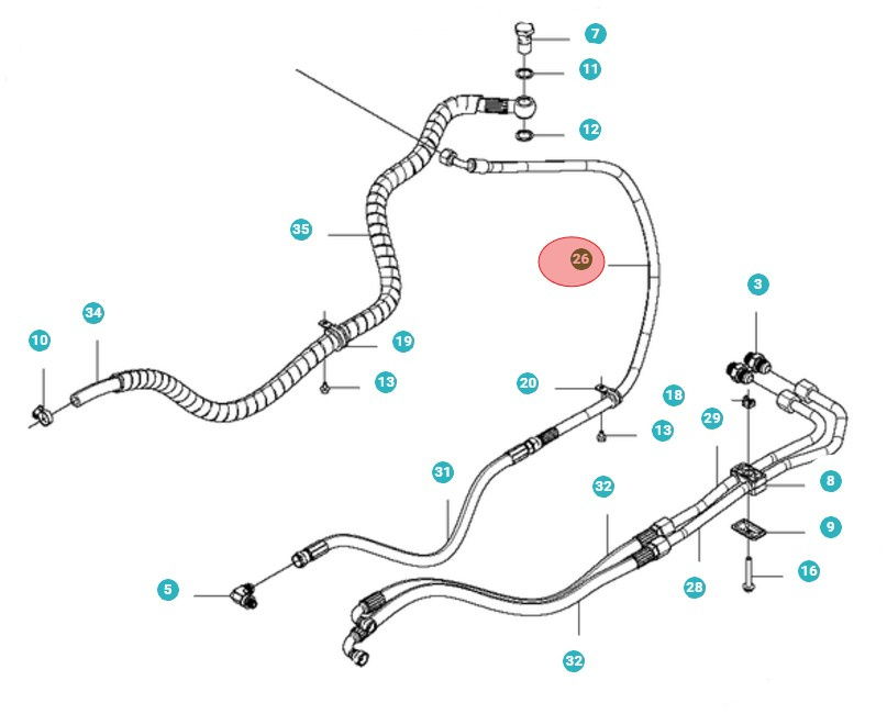 Hydraulslang, L=1090
