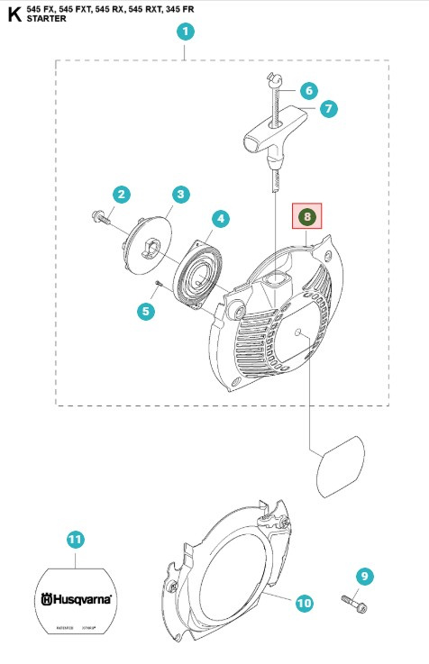 Startapparathus 345FR, 545FR, 545RXT, 545FXT, 545F