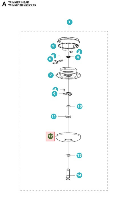 Bottenplatta trimmerhuvud Trimmy S II
