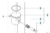 Kolv Husqvarna 135, 140 435, 435 II, 440, 440 II, CS2240 Kolv Husqvarna 135, 140 435, 435 II, 440, 440 II, CS2240