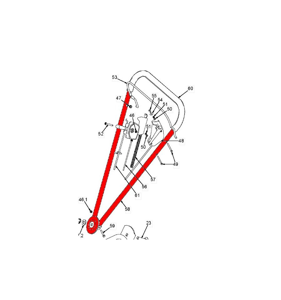 Handtag övre Klippo Cobra, Comet S, Excellent S