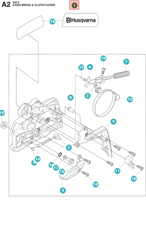 Kopplingskåpa Husqvarna 135, 435, 435 II, 440