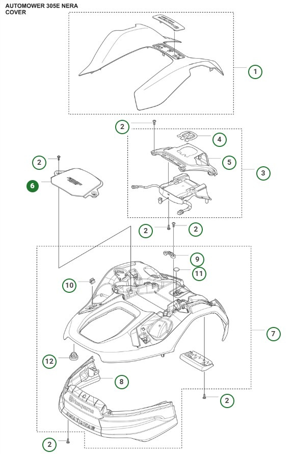 Lock Automower 305E, 310E, 405XE, 410XE Nera