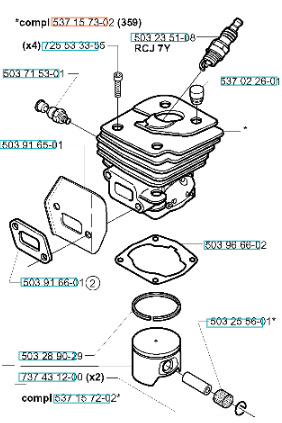 Cylinderkit 357XP, 359, CS2156, CS2159