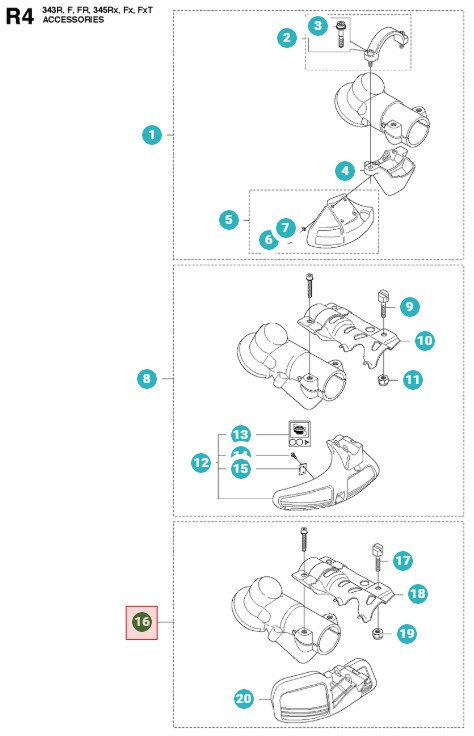 Klingskydd sats m. adapter 343FR, 345FX, 545FX, FC2245