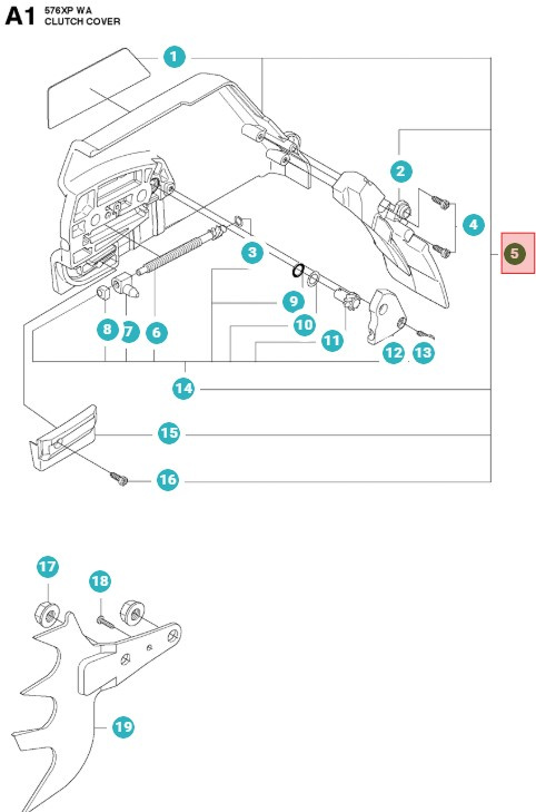 Kopplingskåpa Husqvarna 576XP, 576XPG
