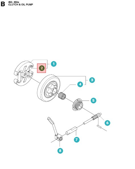 Kopplingsfjäder 340-353/440-462/545/550