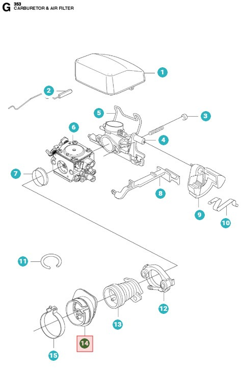 Mellanvägg, Insug 5374228-01