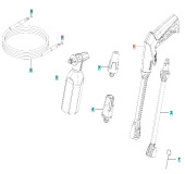 Handtag avtryckare Husqvarna PW125, PW130 Handtag avtryckare Husqvarna PW125, PW130